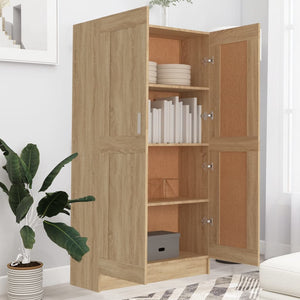 vidaXL Book Cabinet Sonoma Oak 82.5x30.5x150 cm Engineered Wood