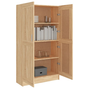 vidaXL Book Cabinet Sonoma Oak 82.5x30.5x150 cm Engineered Wood