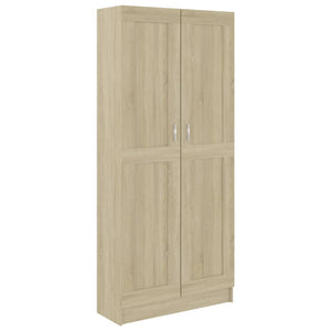 vidaXL Book Cabinet Sonoma Oak 82.5x30.5x185.5 cm Engineered Wood