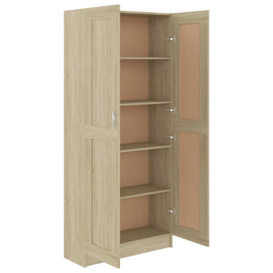 vidaXL Book Cabinet Sonoma Oak 82.5x30.5x185.5 cm Engineered Wood