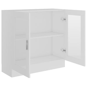 vidaXL Vitrine Cabinet White 82.5x30.5x80 cm Engineered Wood