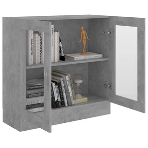 vidaXL Vitrine Cabinet Concrete Grey 82.5x30.5x80 cm Engineered Wood