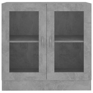 vidaXL Vitrine Cabinet Concrete Grey 82.5x30.5x80 cm Engineered Wood