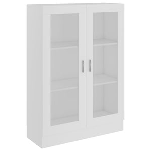 vidaXL Vitrine Cabinet White 82.5x30.5x115 cm Engineered Wood