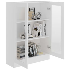 vidaXL Vitrine Cabinet White 82.5x30.5x115 cm Engineered Wood