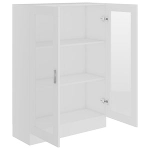 vidaXL Vitrine Cabinet White 82.5x30.5x115 cm Engineered Wood