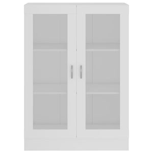 vidaXL Vitrine Cabinet White 82.5x30.5x115 cm Engineered Wood