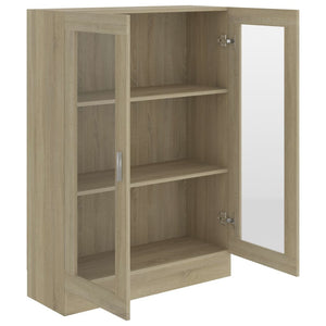 vidaXL Vitrine Cabinet Sonoma Oak 82.5x30.5x115 cm Engineered Wood