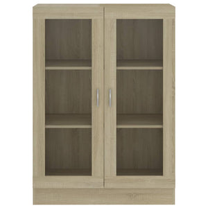 vidaXL Vitrine Cabinet Sonoma Oak 82.5x30.5x115 cm Engineered Wood