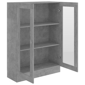 vidaXL Vitrine Cabinet Concrete Grey 82.5x30.5x115 cm Engineered Wood