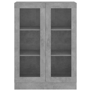 vidaXL Vitrine Cabinet Concrete Grey 82.5x30.5x115 cm Engineered Wood