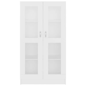 vidaXL Vitrine Cabinet White 82.5x30.5x150 cm Engineered Wood