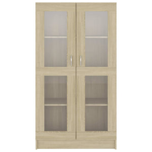 vidaXL Vitrine Cabinet Sonoma Oak 82.5x30.5x150 cm Engineered Wood