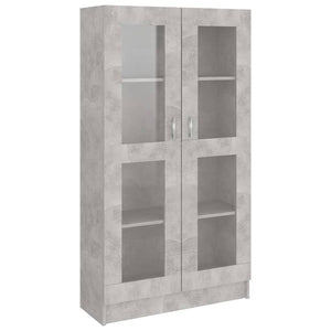 vidaXL Vitrine Cabinet Concrete Grey 82.5x30.5x150 cm Engineered Wood