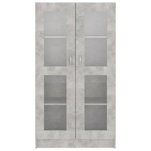 vidaXL Vitrine Cabinet Concrete Grey 82.5x30.5x150 cm Engineered Wood