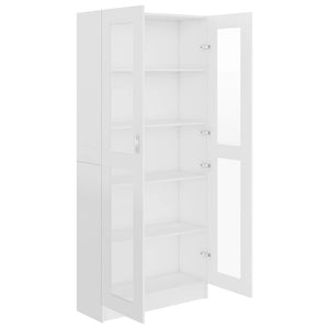 vidaXL Vitrine Cabinet White 82.5x30.5x185.5 cm Engineered Wood