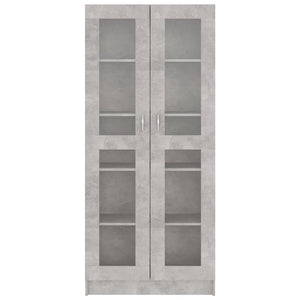 vidaXL Vitrine Cabinet Concrete Grey 82.5x30.5x185.5 cm Engineered Wood