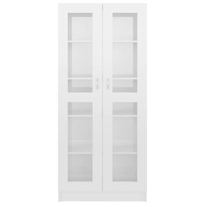 vidaXL Vitrine Cabinet High Gloss White 82.5x30.5x185.5 cm Engineered Wood