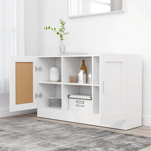 vidaXL Sideboard White 120x30.5x70 cm Engineered Wood