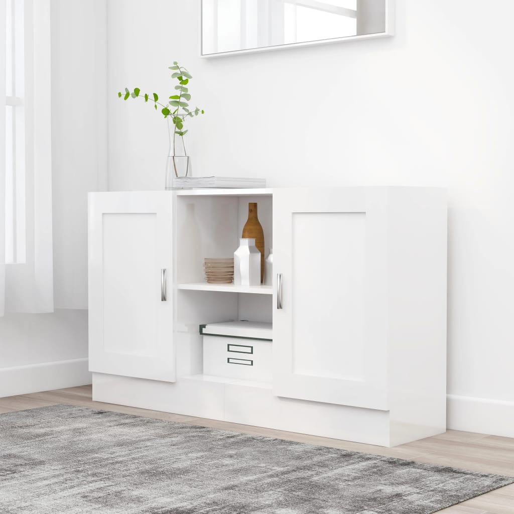 vidaXL Sideboard White 120x30.5x70 cm Engineered Wood