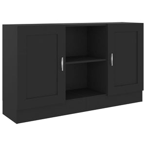 vidaXL Sideboard Black 120x30.5x70 cm Engineered Wood