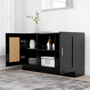 vidaXL Sideboard Black 120x30.5x70 cm Engineered Wood