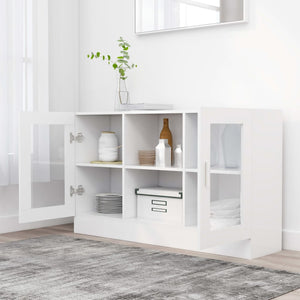 vidaXL Vitrine Cabinet White 120x30.5x70 cm Engineered Wood