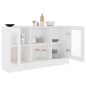 vidaXL Vitrine Cabinet White 120x30.5x70 cm Engineered Wood