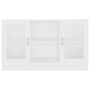 vidaXL Vitrine Cabinet White 120x30.5x70 cm Engineered Wood