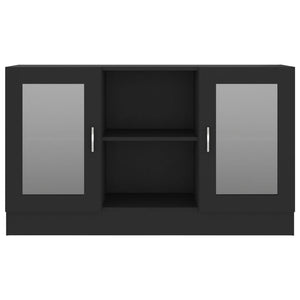 vidaXL Vitrine Cabinet Black 120x30.5x70 cm Engineered Wood