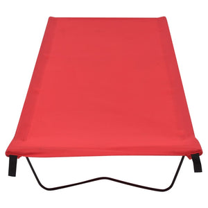 vidaXL Camping Bed 180x60x19 cm Oxford Fabric and Steel Red