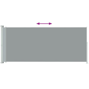 vidaXL Patio Retractable Side Awning 180x500 cm Grey