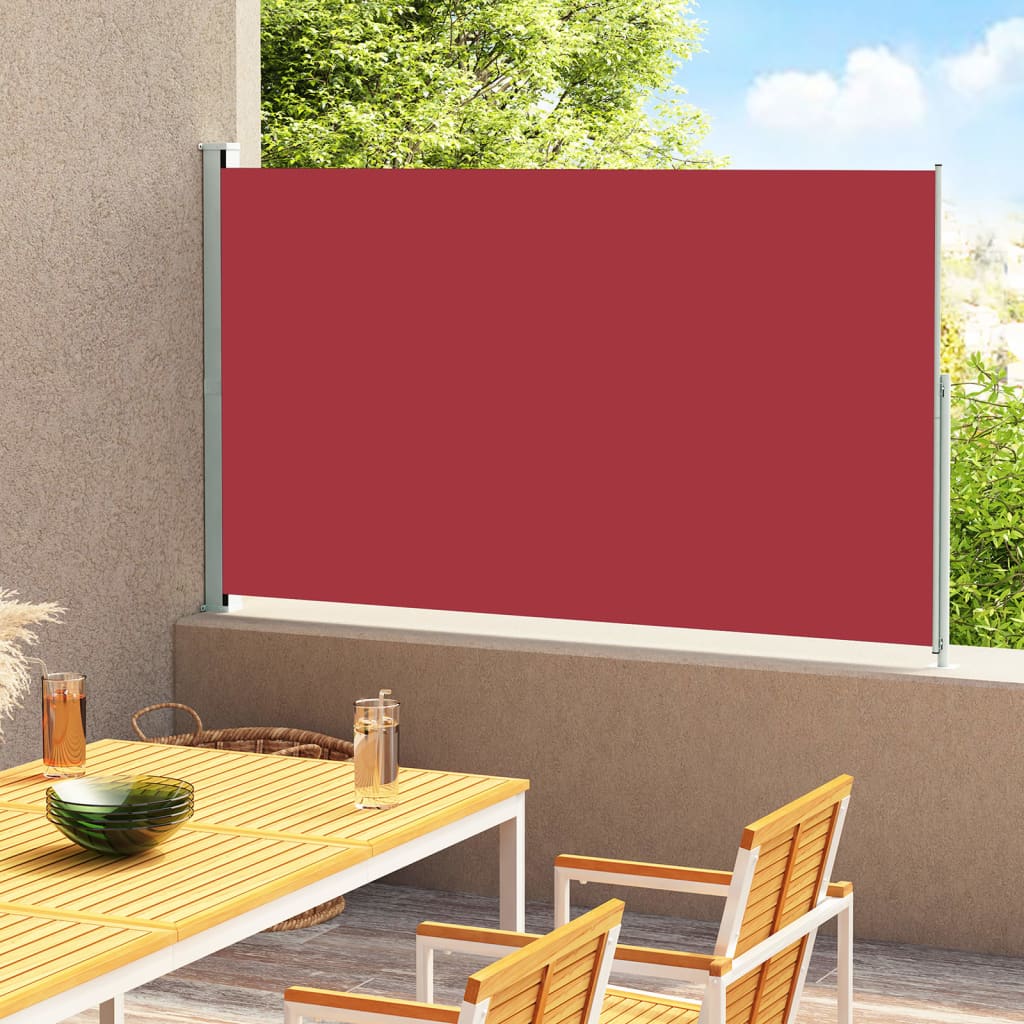 vidaXL Patio Retractable Side Awning 200x300 cm Red