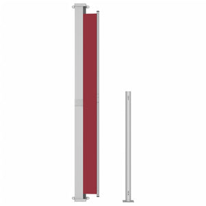 vidaXL Patio Retractable Side Awning 220x300 cm Red