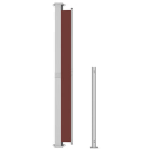 vidaXL Patio Retractable Side Awning 220x500 cm Brown