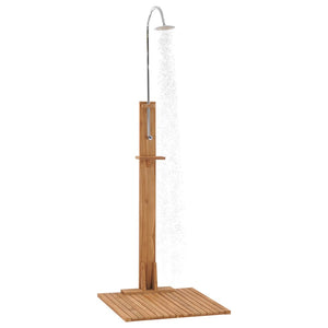 vidaXL Garden Shower 75x75x210 cm Solid Teak Wood