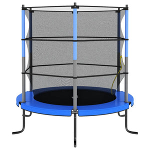 vidaXL Trampoline with Safety Net Round 140x160 cm Blue