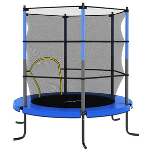 vidaXL Trampoline with Safety Net Round 140x160 cm Blue