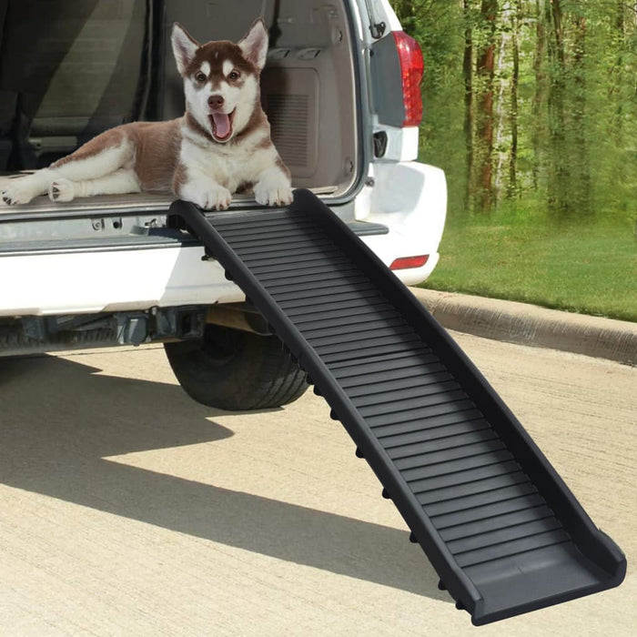 vidaXL Folding Dog Ramp Black 155.5x40x15.5 cm