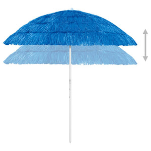 vidaXL Hawaii Beach Umbrella Blue 240 cm