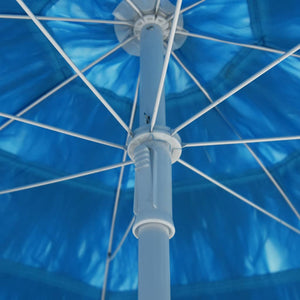 vidaXL Hawaii Beach Umbrella Blue 240 cm