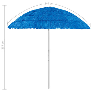 vidaXL Hawaii Beach Umbrella Blue 240 cm