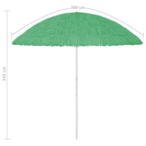 vidaXL Hawaii Beach Umbrella Green 300 cm