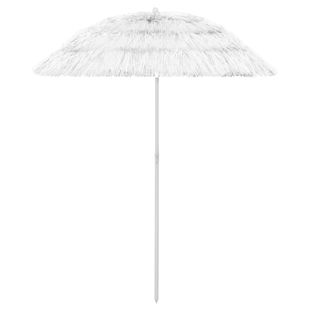 vidaXL Hawaii Beach Parasol White 180 cm