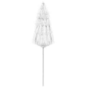 vidaXL Hawaii Beach Parasol White 180 cm