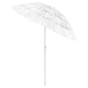 vidaXL Hawaii Beach Parasol White 180 cm