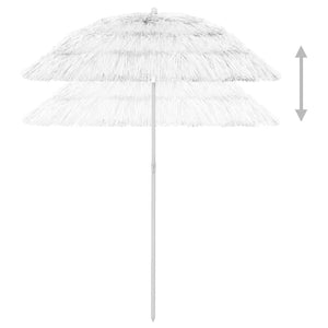 vidaXL Hawaii Beach Parasol White 180 cm