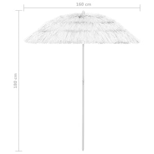 vidaXL Hawaii Beach Parasol White 180 cm