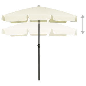 vidaXL Beach Umbrella Sand Yellow 180x120 cm