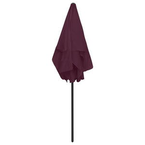 vidaXL Beach Umbrella Bordeaux Red 180x120 cm